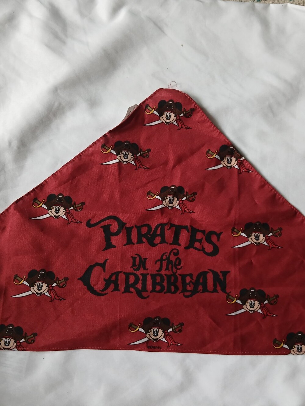 Worn Once-Disney Cruise Line Mickey Mouse Pirates of the Caribbean Scarf Bandana